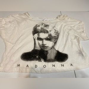 Madonna Graphic Tee with T-Bar Open Back